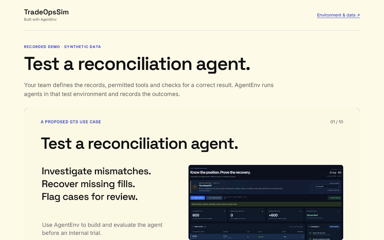 Preview of TradeOpsSim recorded walkthrough