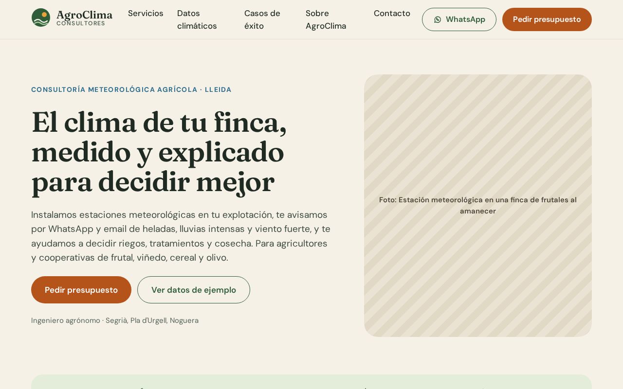 Preview of Agroclima Consultores Web