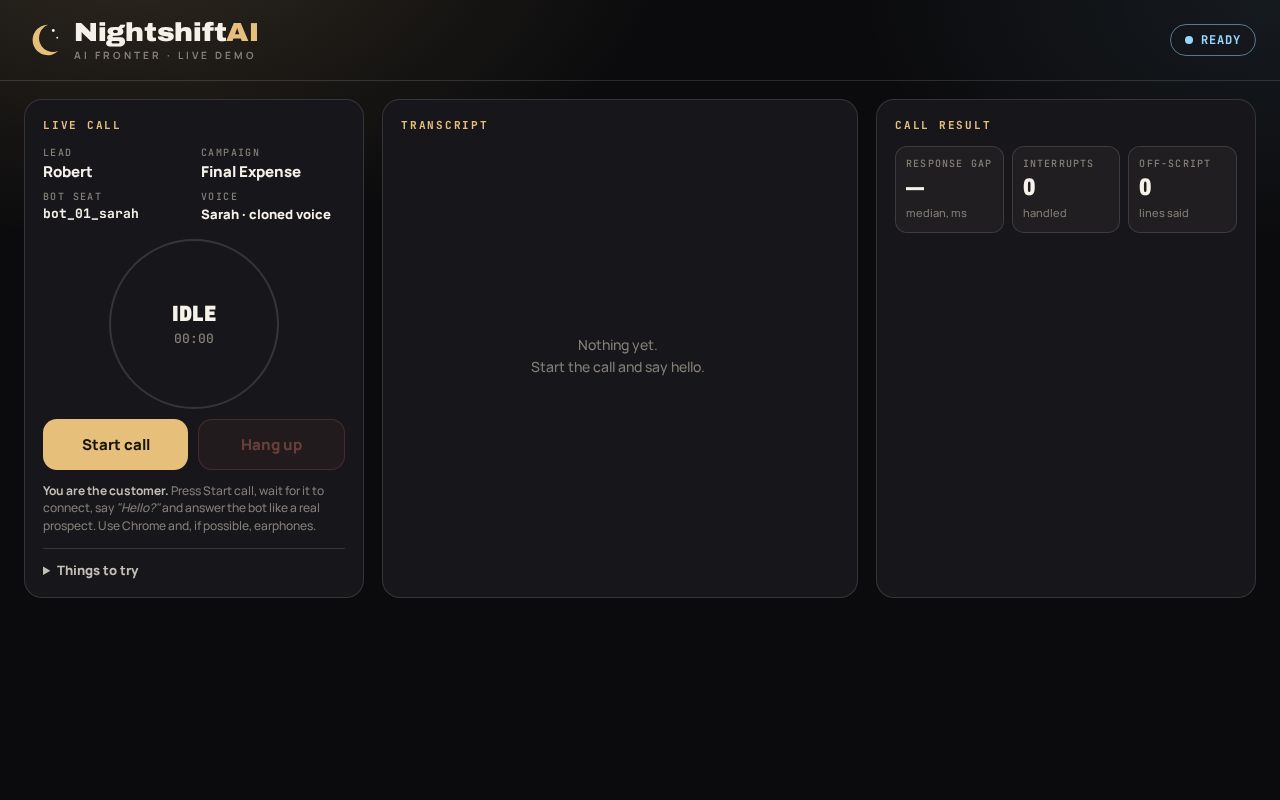 Preview of Nightshift Demo