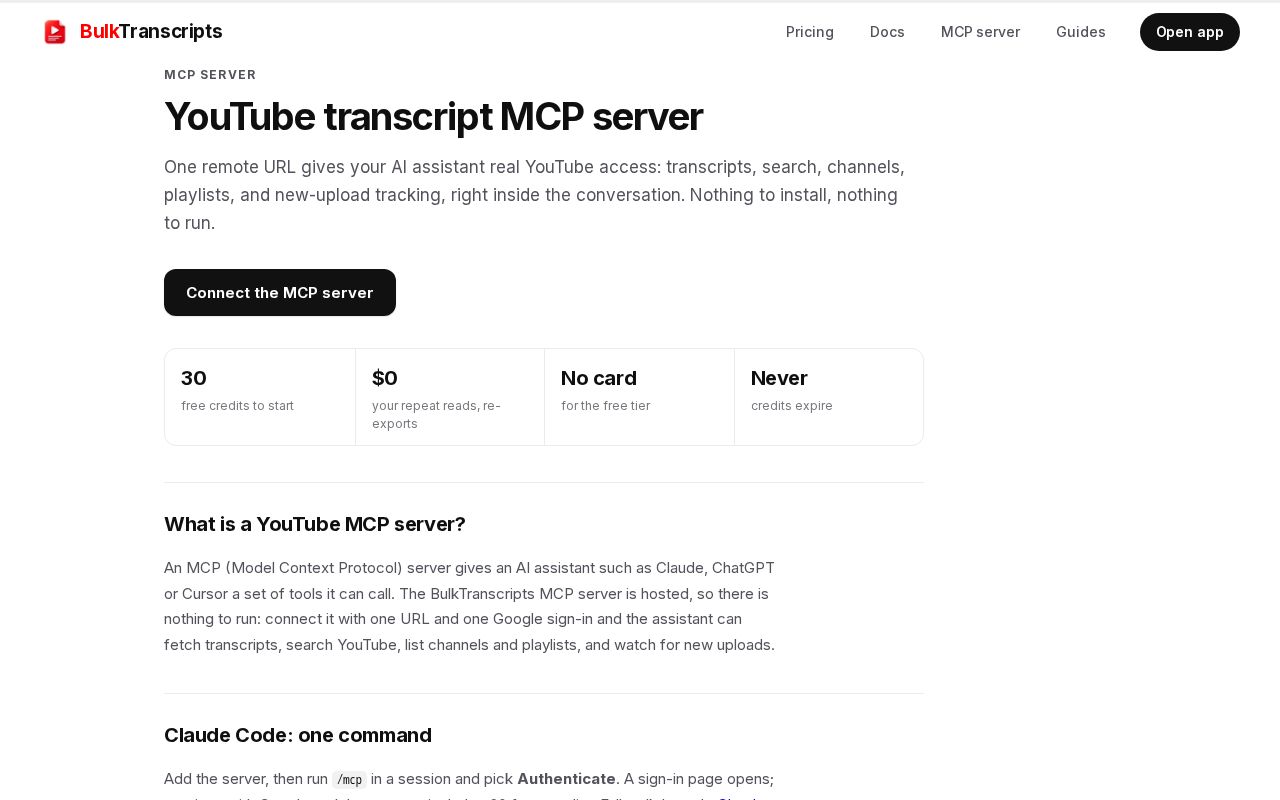 Preview of Bulktranscripts Mcp