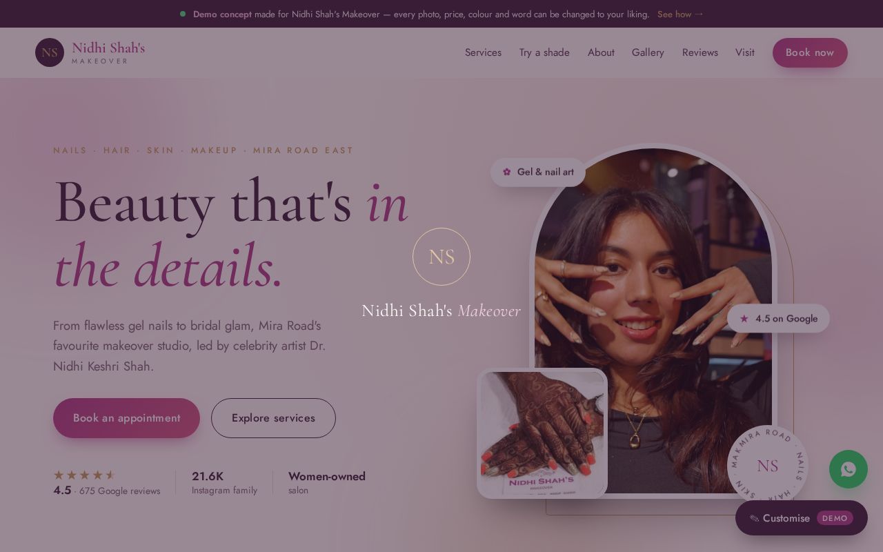 Preview of Nidhi Shahs Saloon