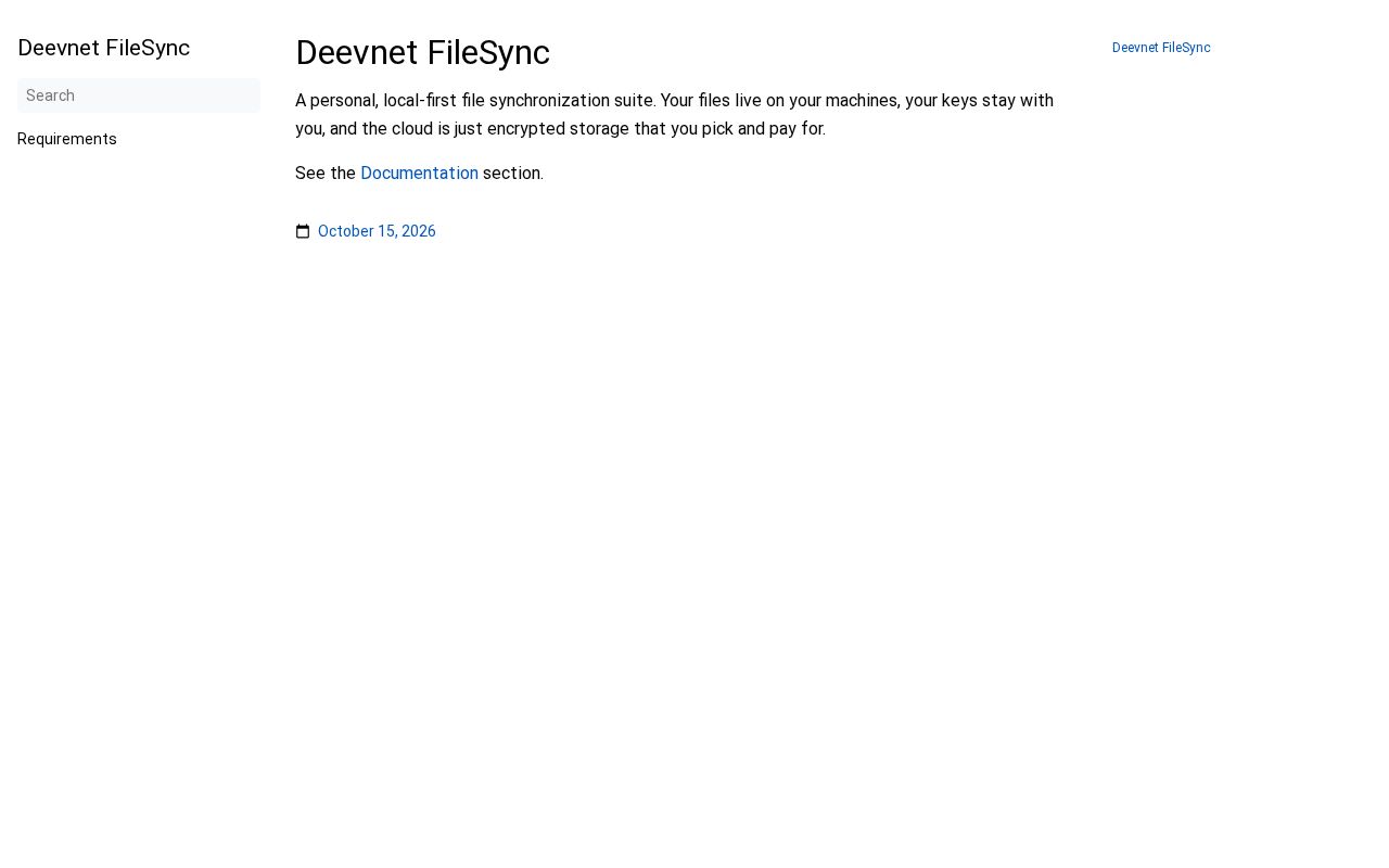 Preview of Deevnet Filesync