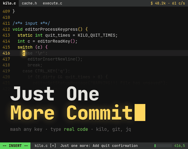 Preview of Just One More Commit