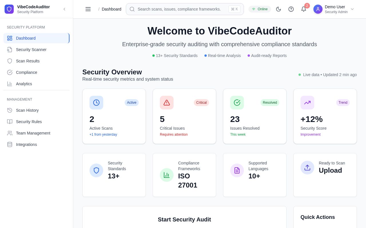 Preview of VibeCodeAuditor