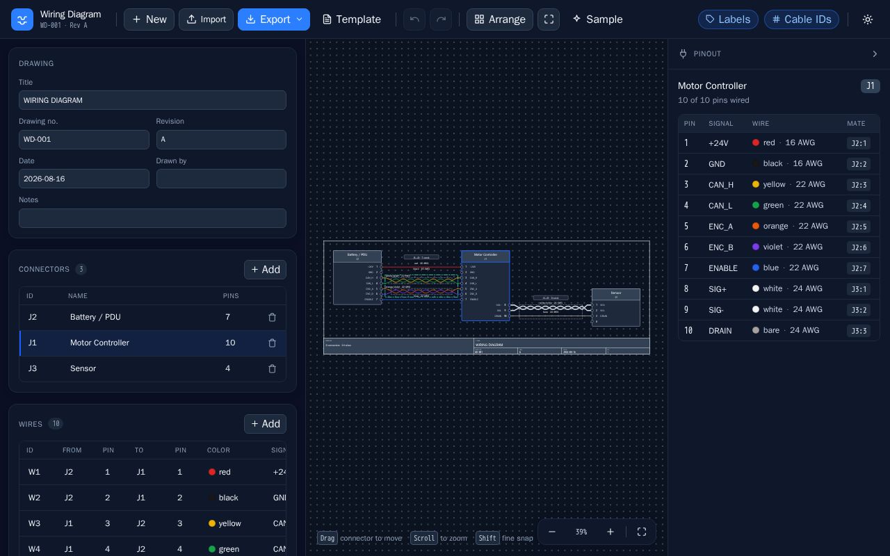 Preview of Wiring Diagram Tool