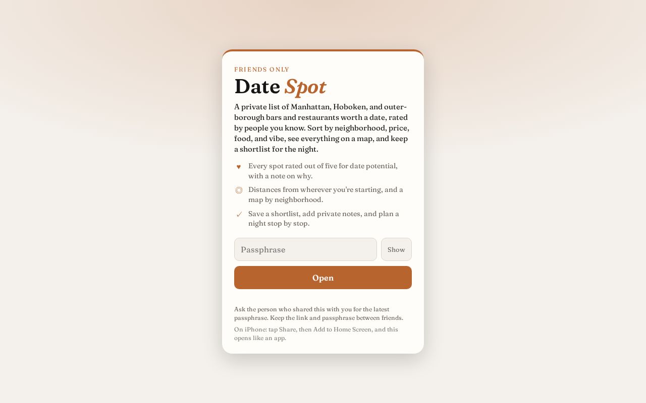 Preview of Datespot