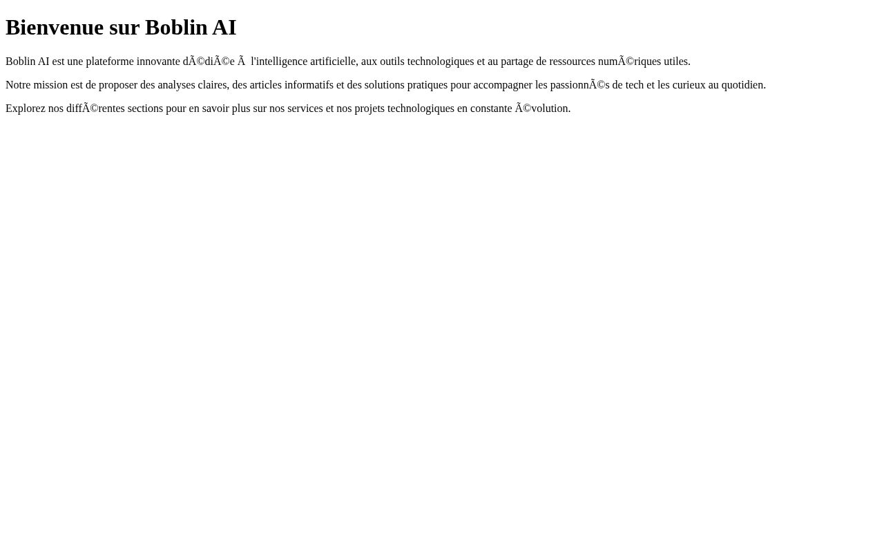 Preview of Boblin Ai