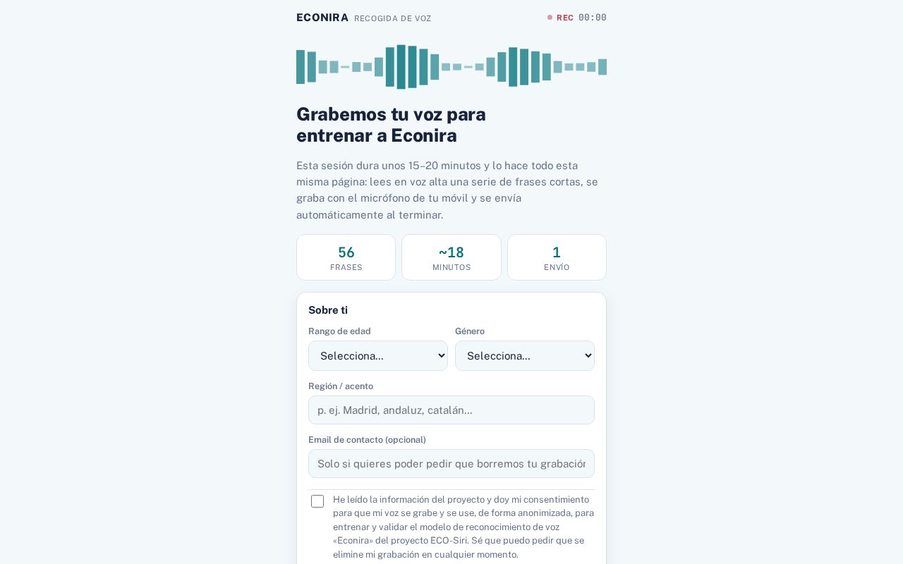 Preview of Eco Voz App