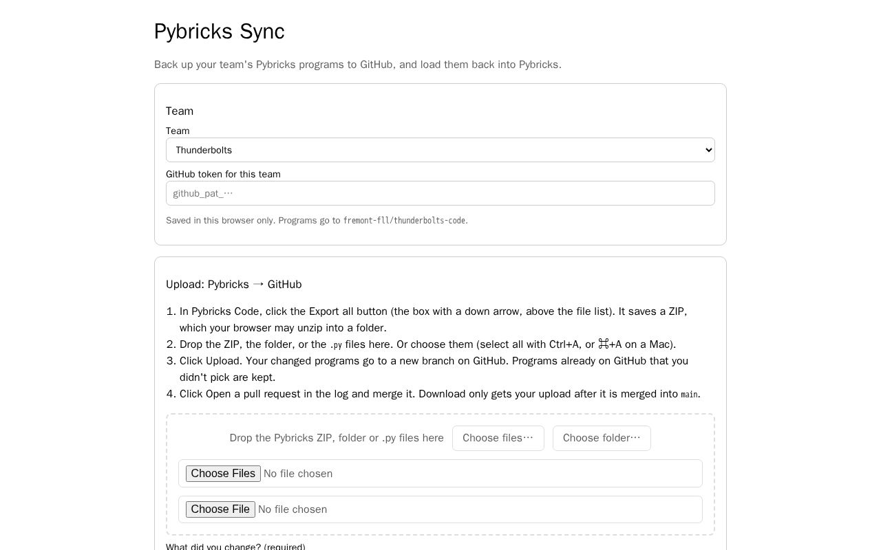 Preview of Pybricks Sync