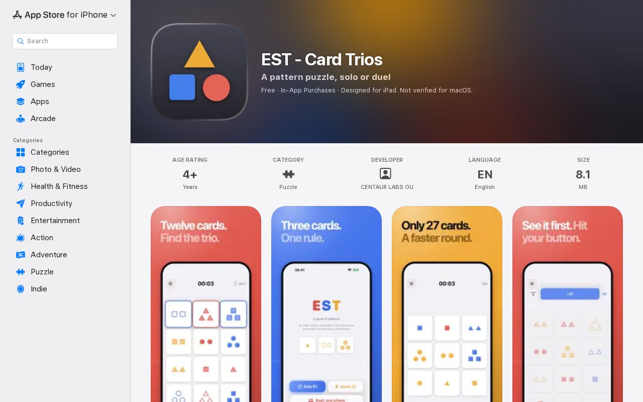 Preview of EST - Card Trios