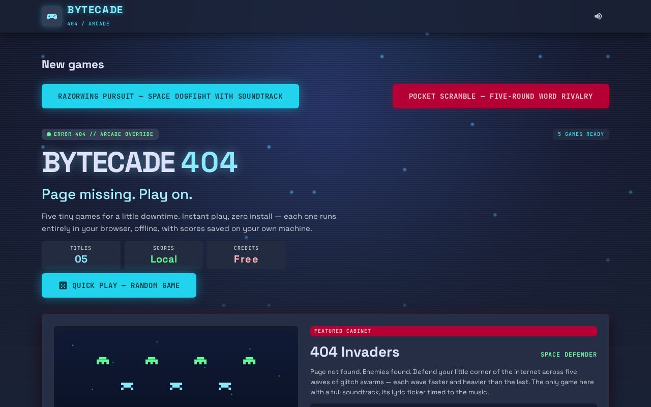 Preview of 404 Arcade