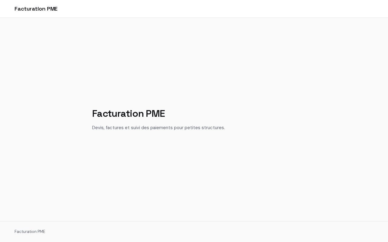 Preview of Facturation Pme