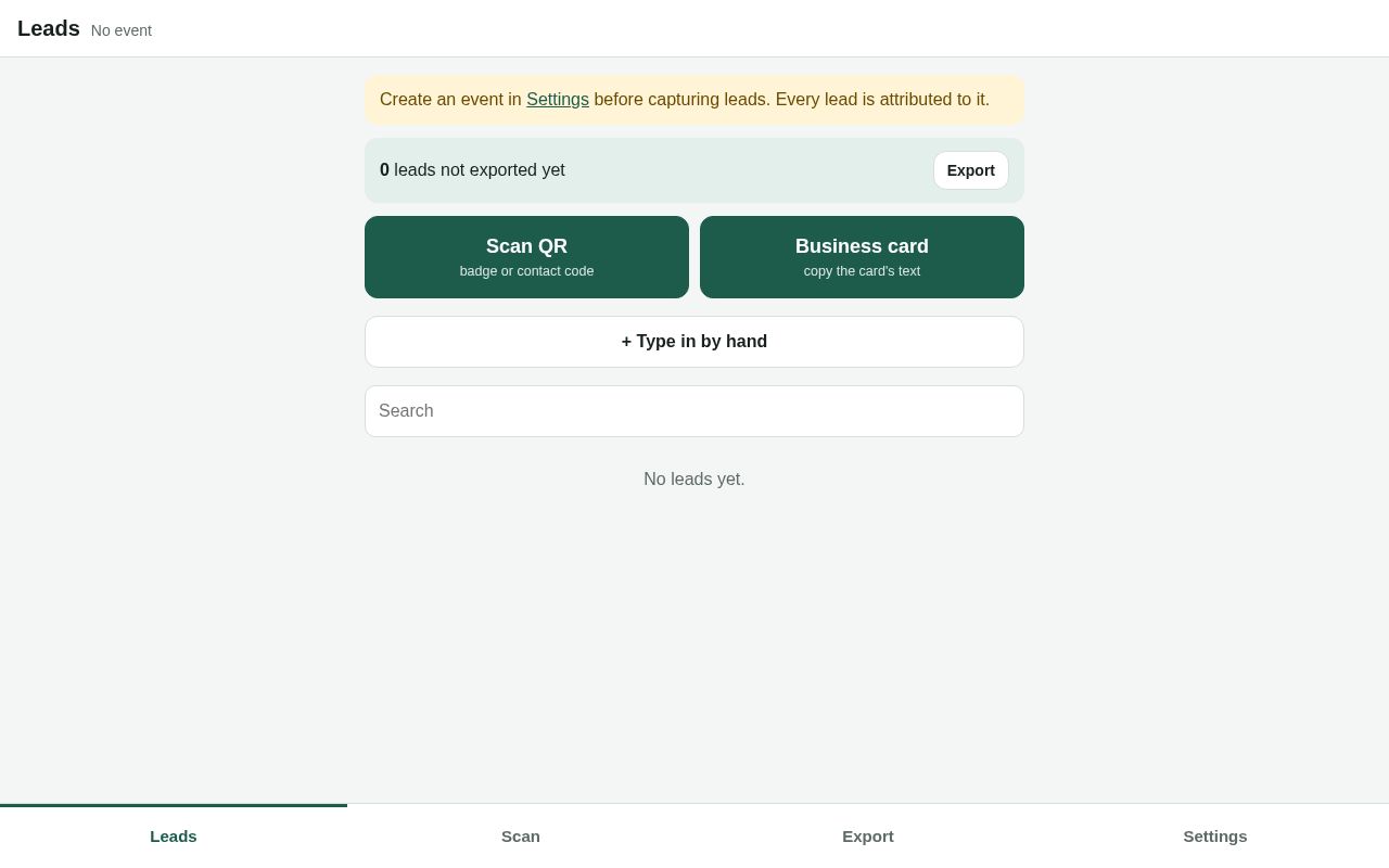 Preview of Leads Scanner