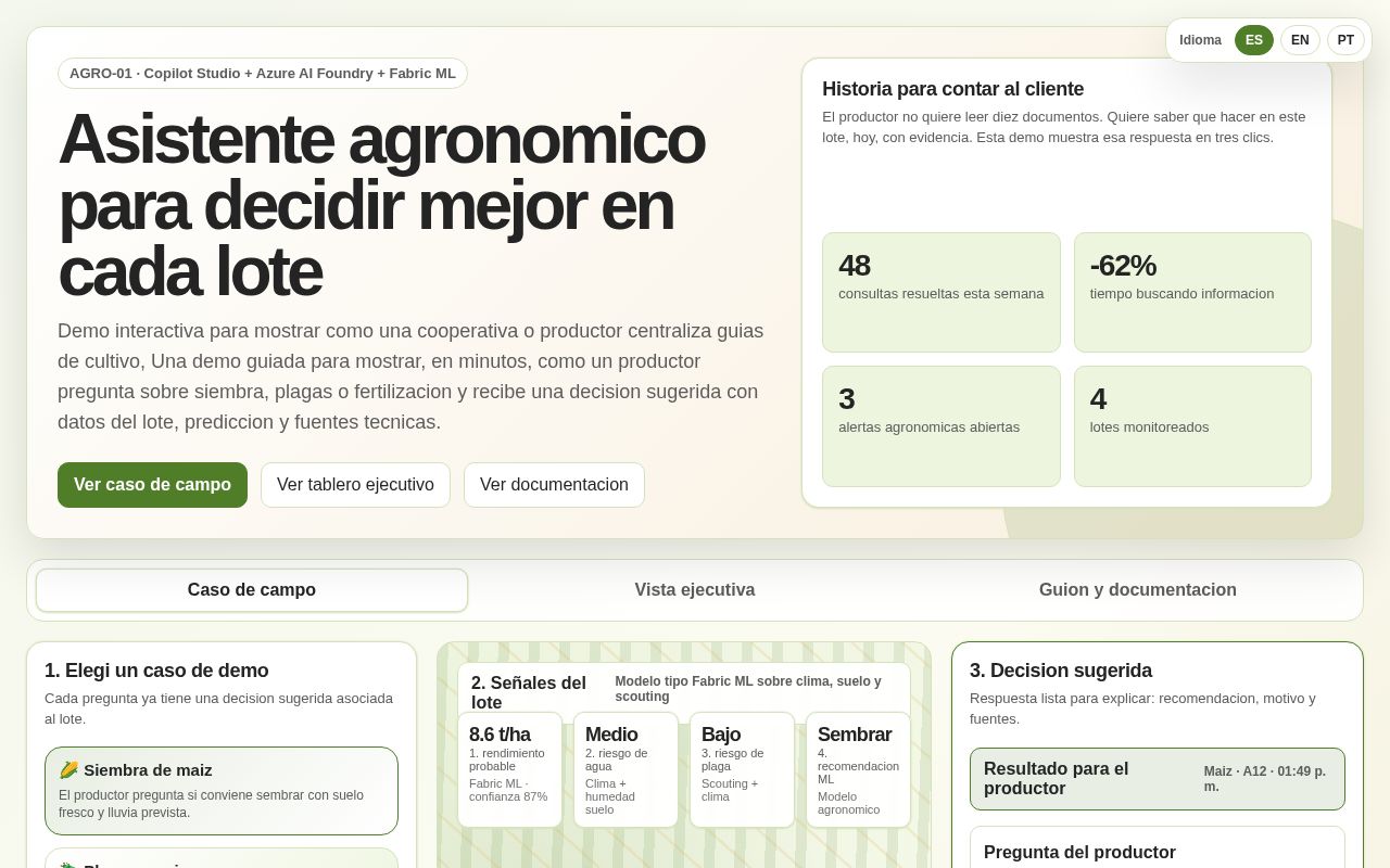 Preview of Demo Agro Asistente Conocimiento