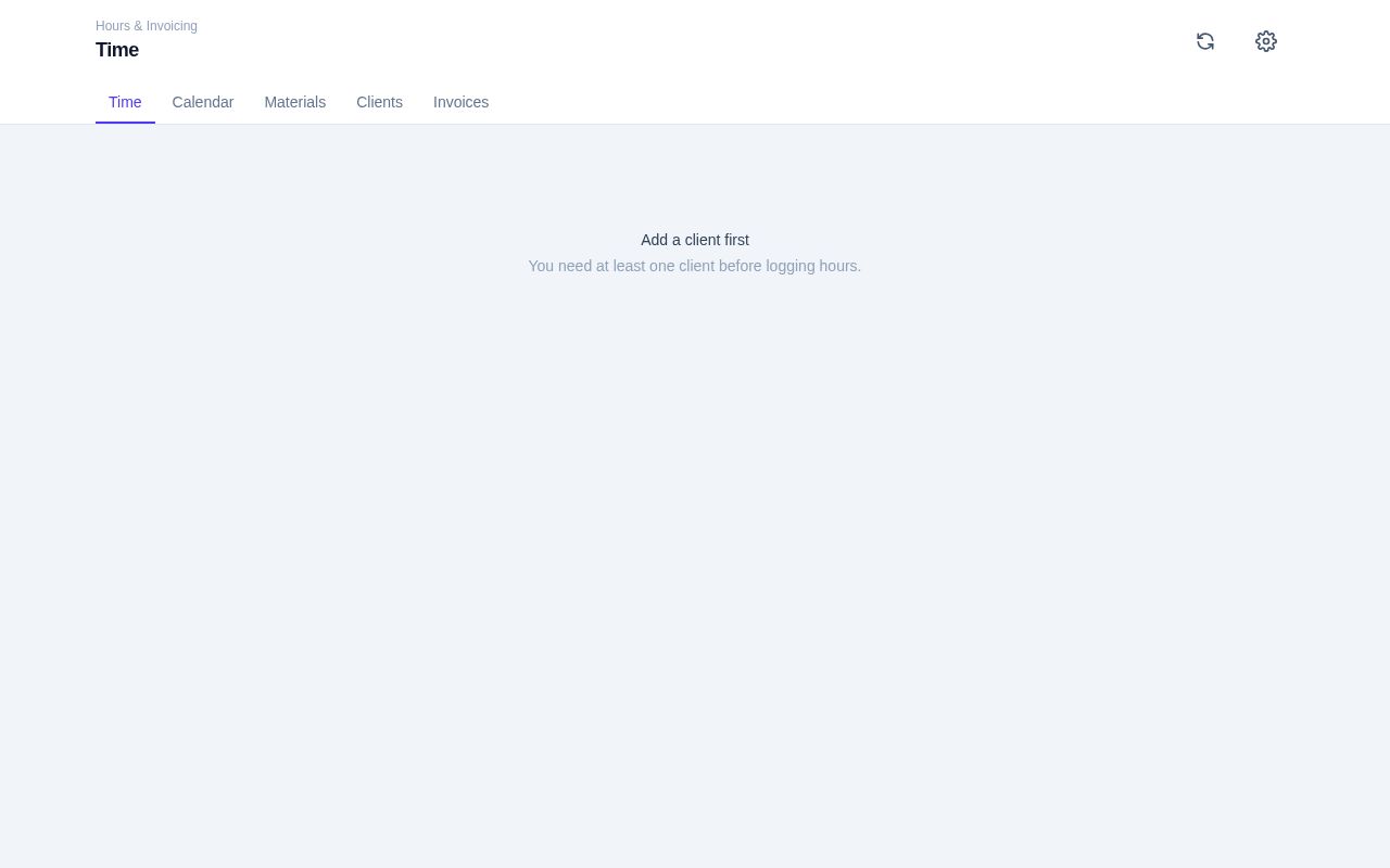 Preview of Time and Invoice App