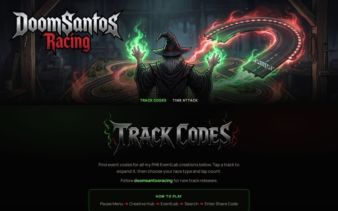 Preview of FH6 EventLab track share codes by doomsantosracing
