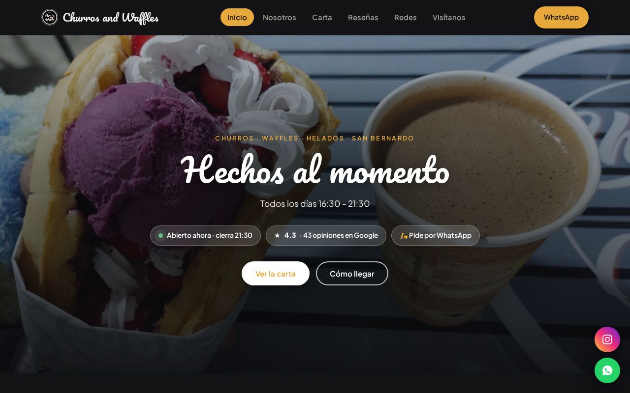 Preview of Churros And Waffles Web