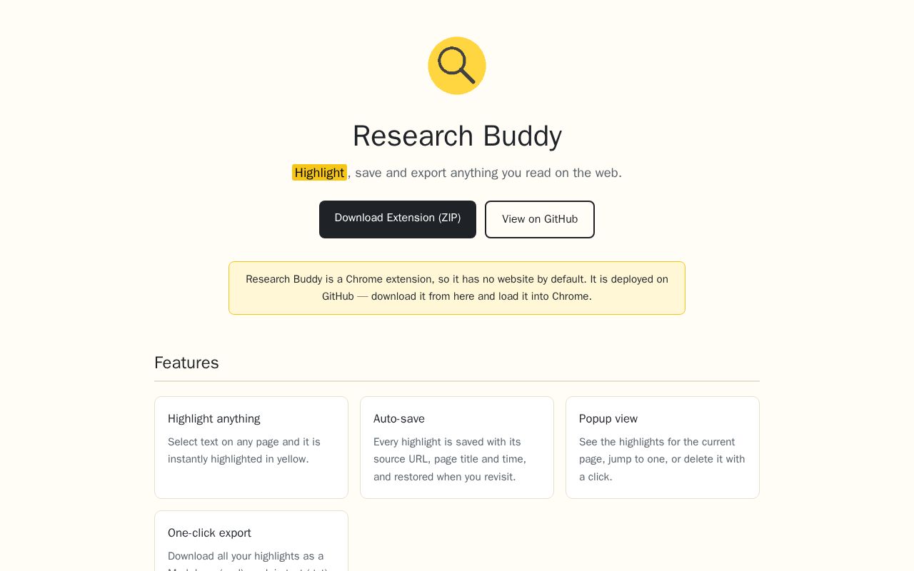 Preview of Research Buddy Extension