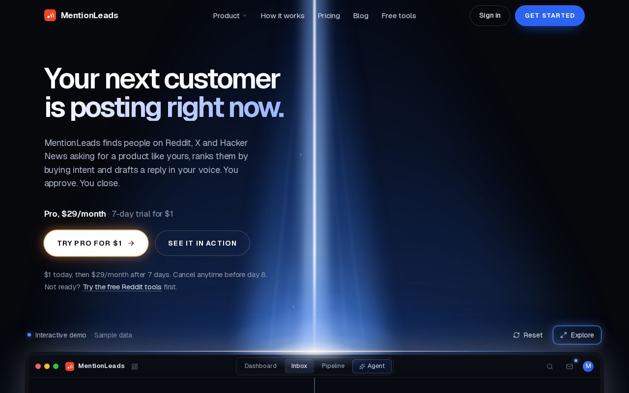 Preview of MentionLeads