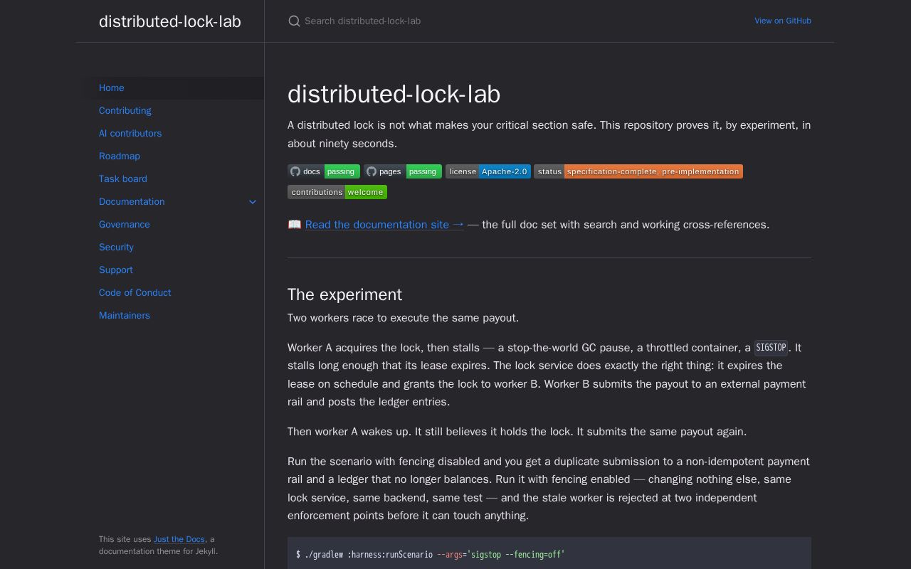 Preview of Distributed Lock Lab