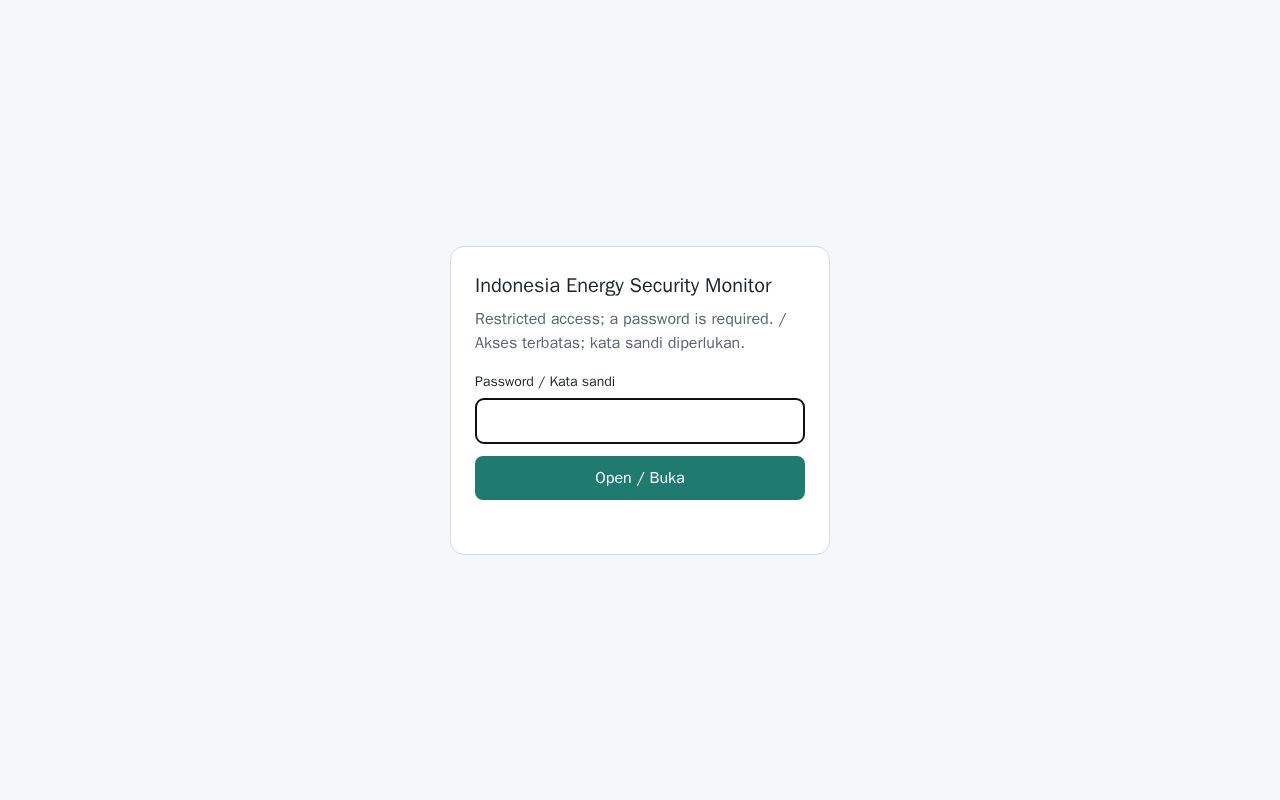 Preview of Energy Security Monitor