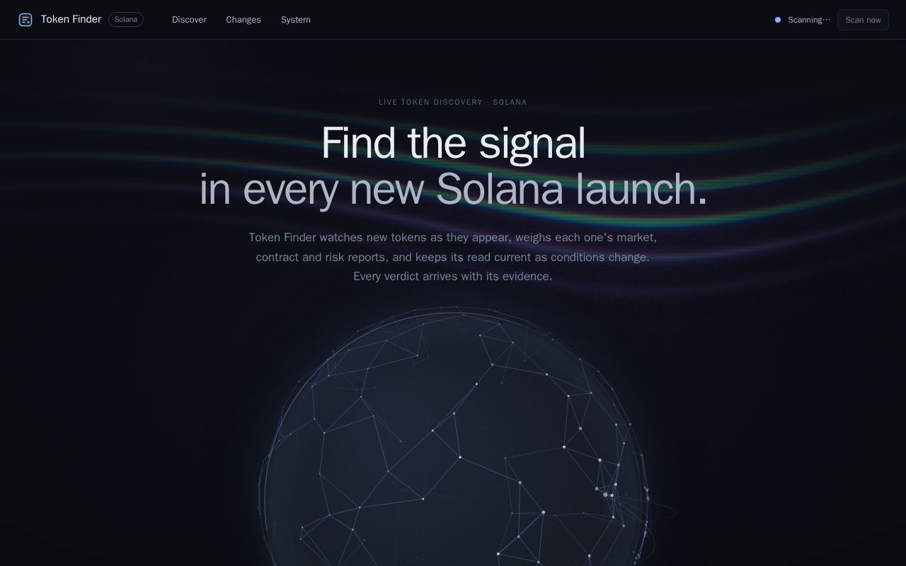 Preview of Token Finder