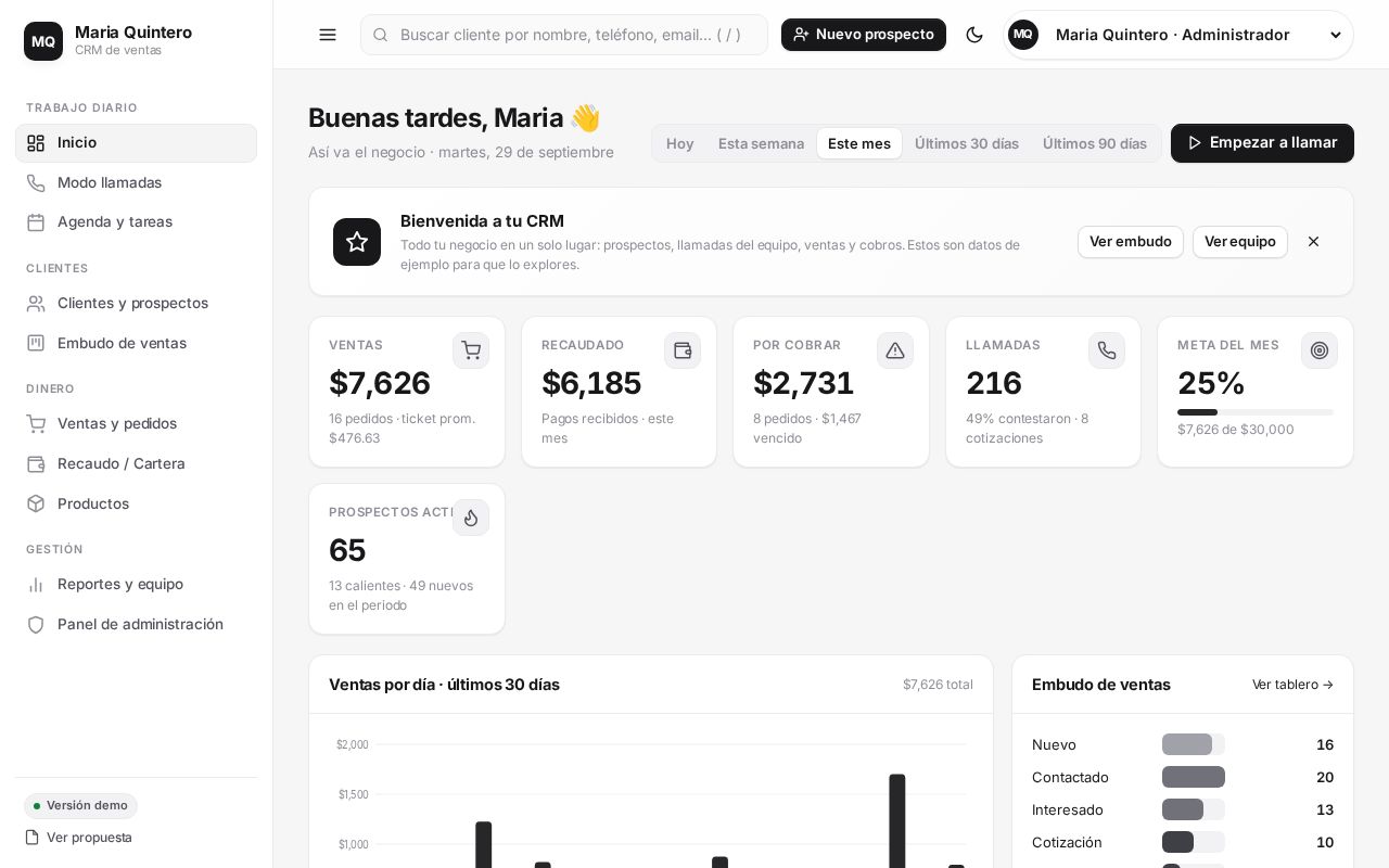 Preview of CRM Maria Quintero