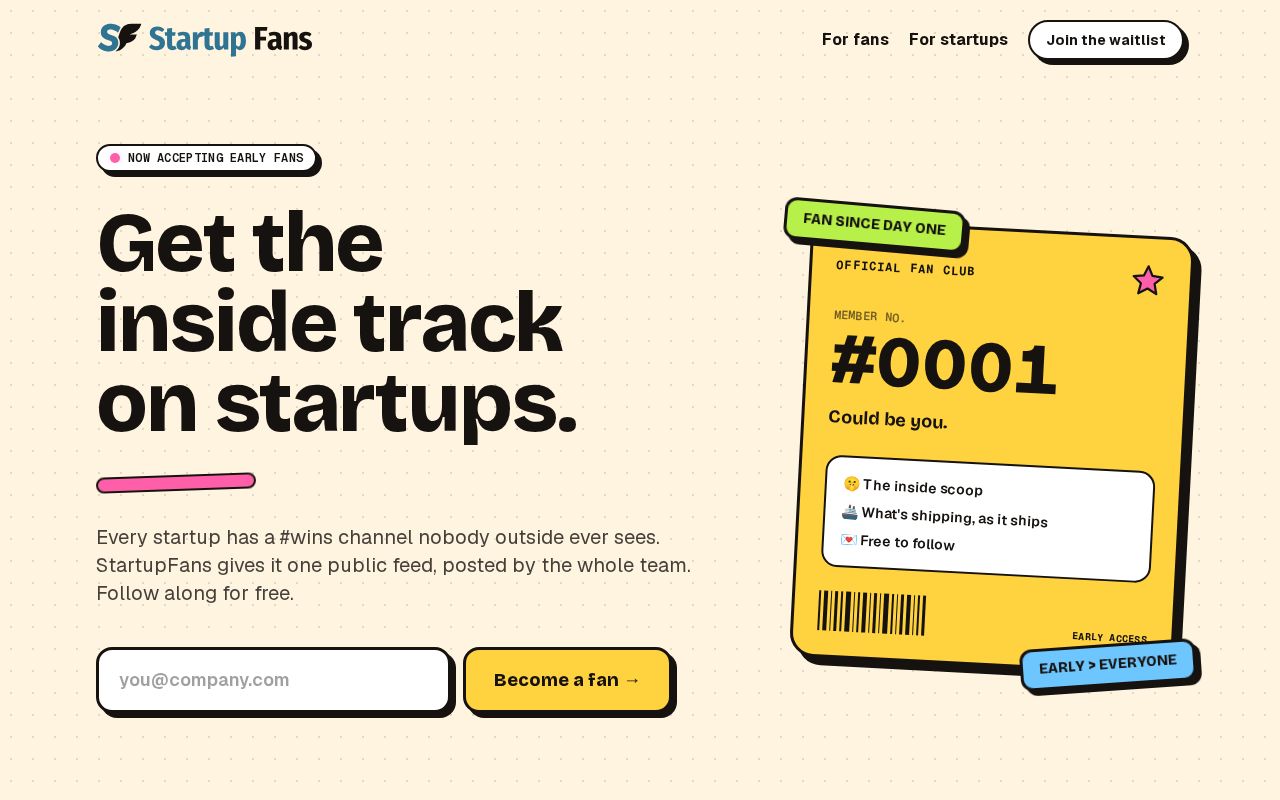 Preview of Startupfans
