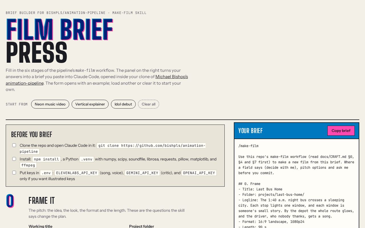 Preview of Film Brief Press