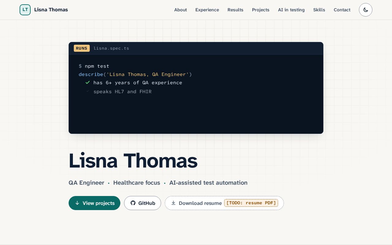 Preview of Lisnathomas Github Io