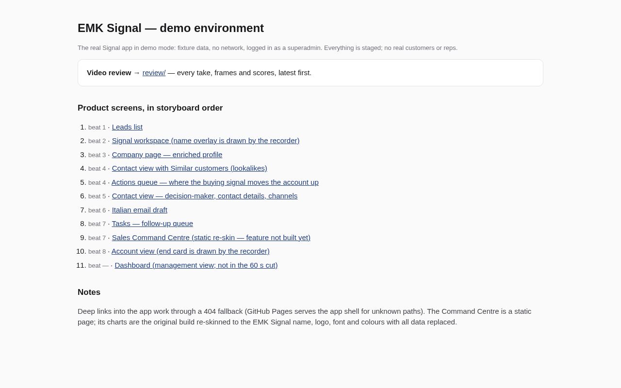 Preview of EMK Signal