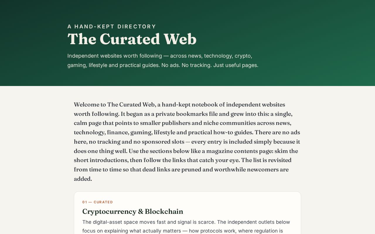 Preview of Curated Web