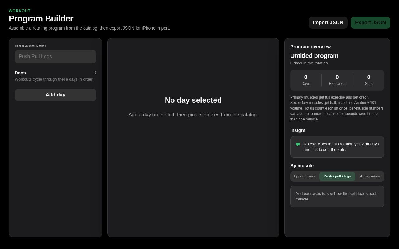 Preview of Native iOS app to log lifts, track runs and recovery