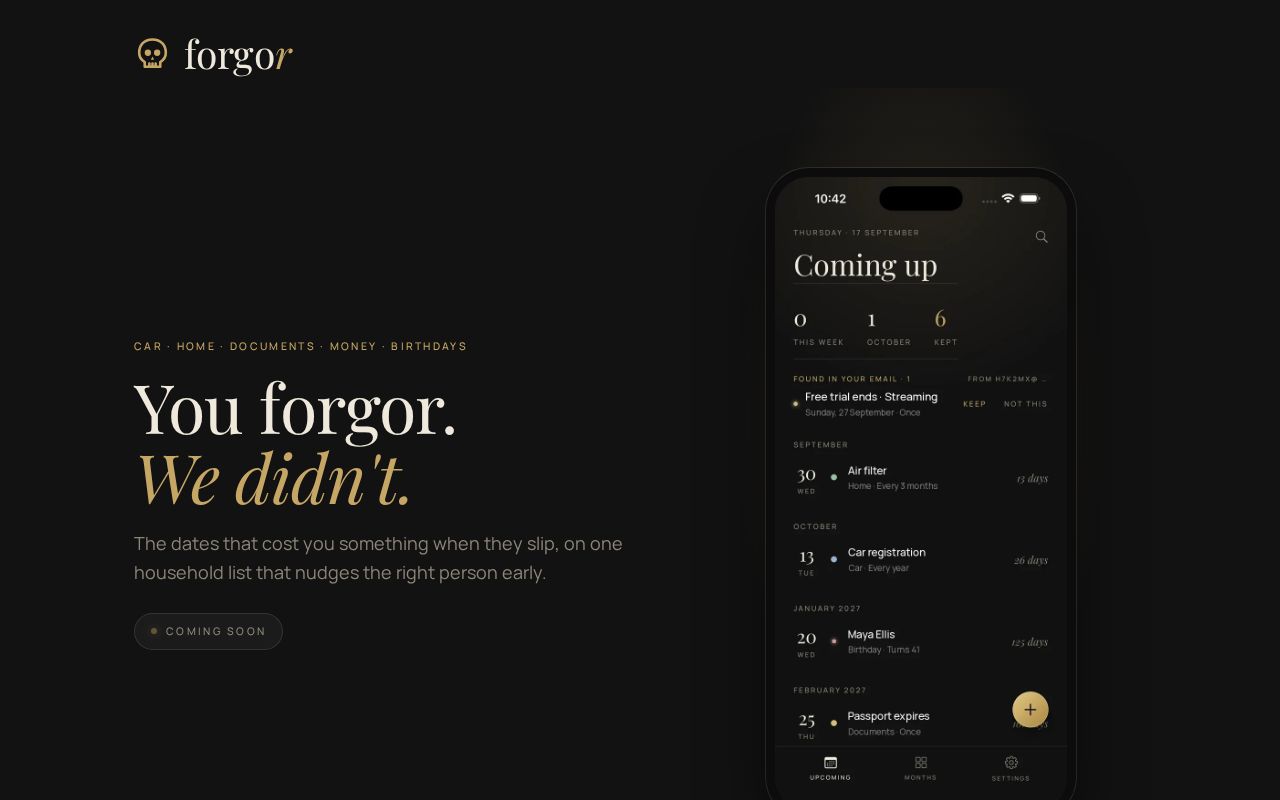 Preview of Forgor Site