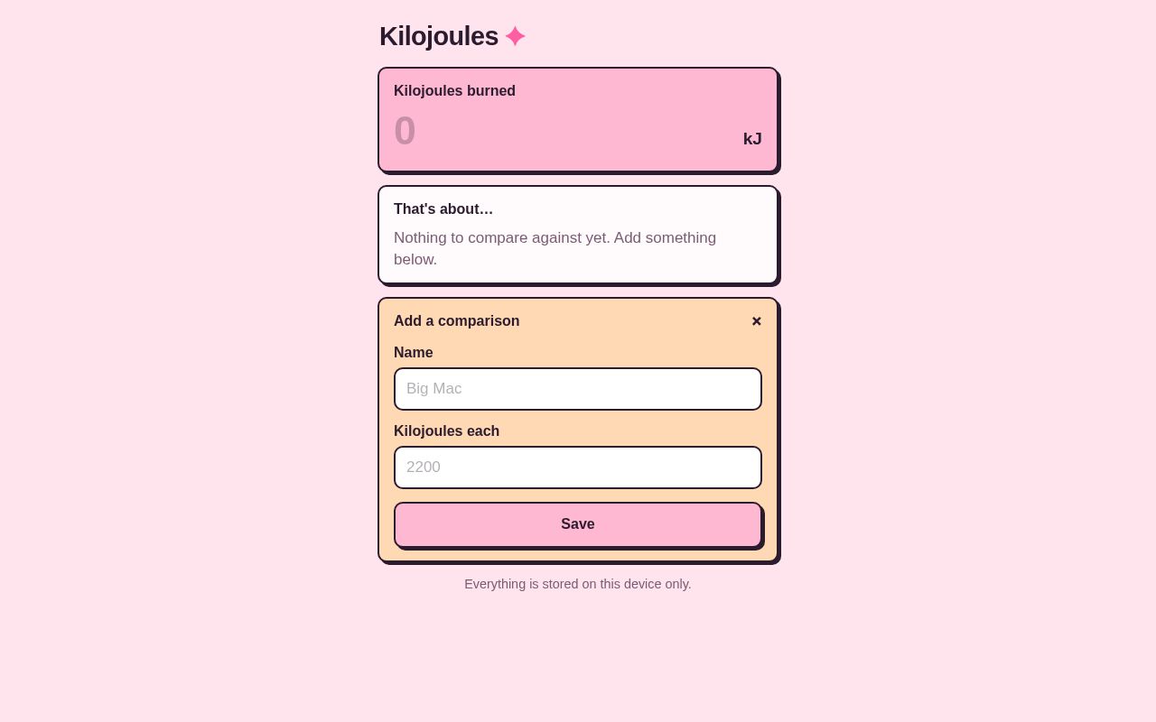 Preview of Kilojoules