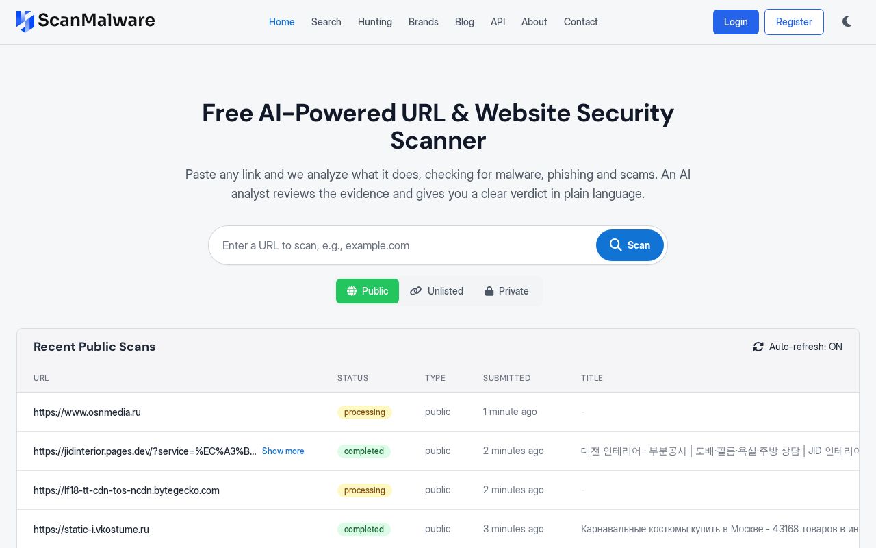 Preview of Scanmalware Plugin