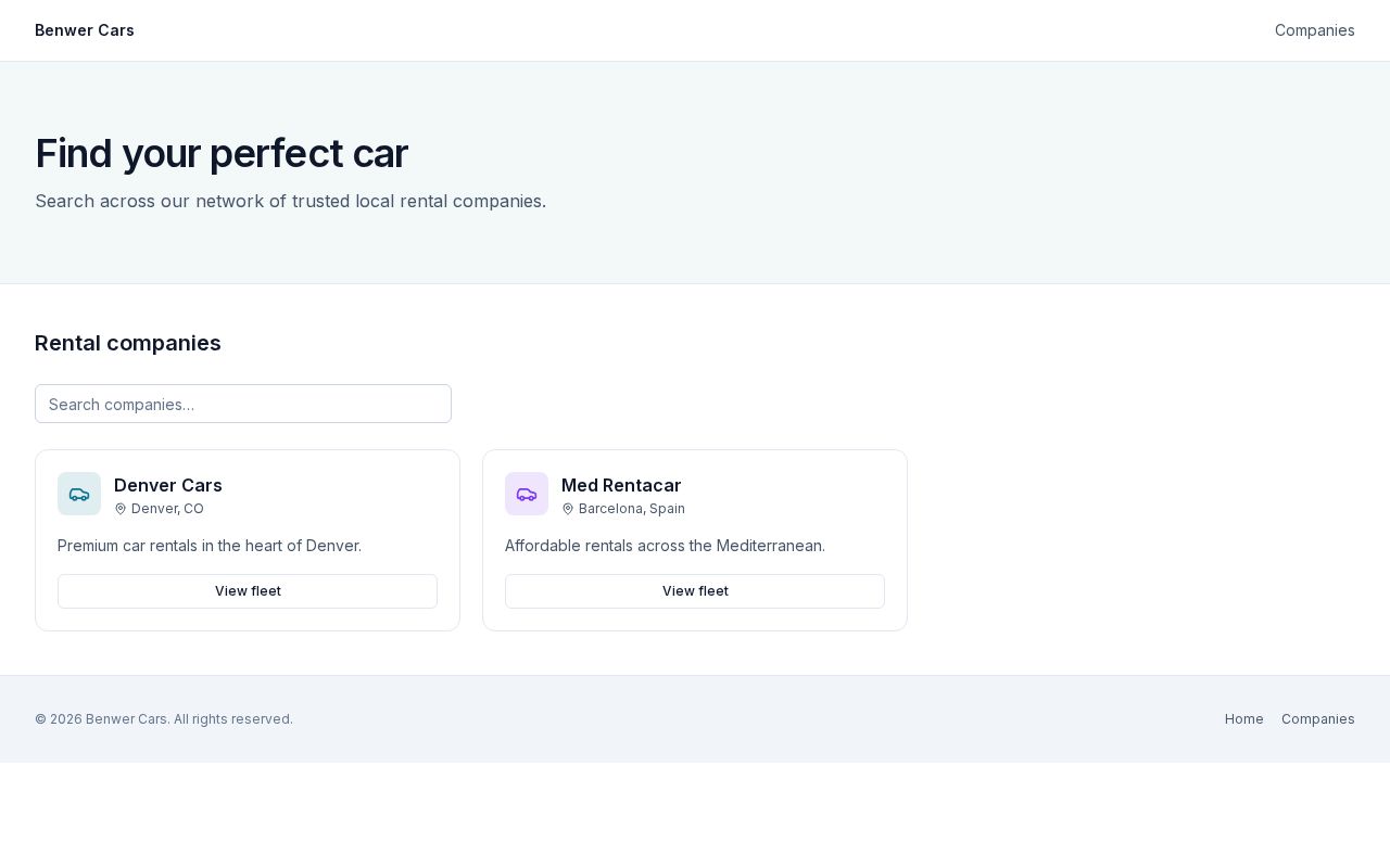 Preview of Benwer Cars Marketplace