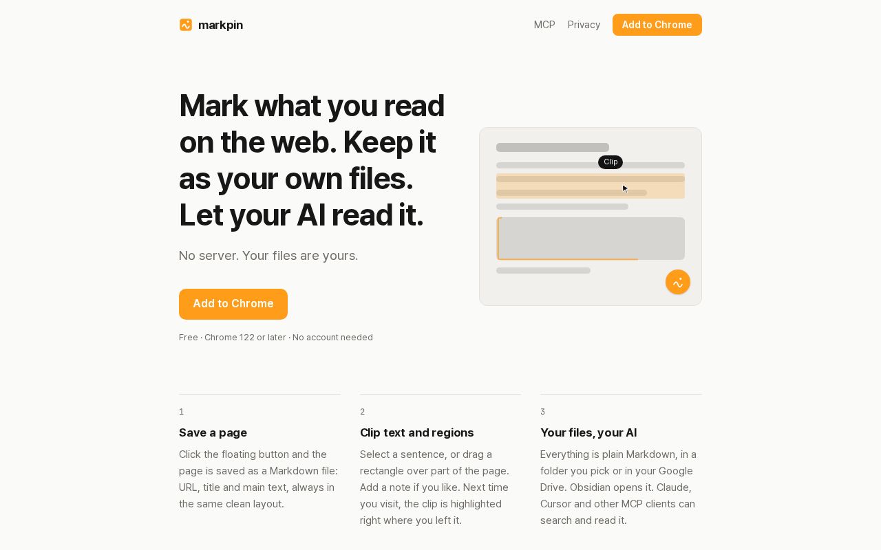 Preview of Markpin Mcp
