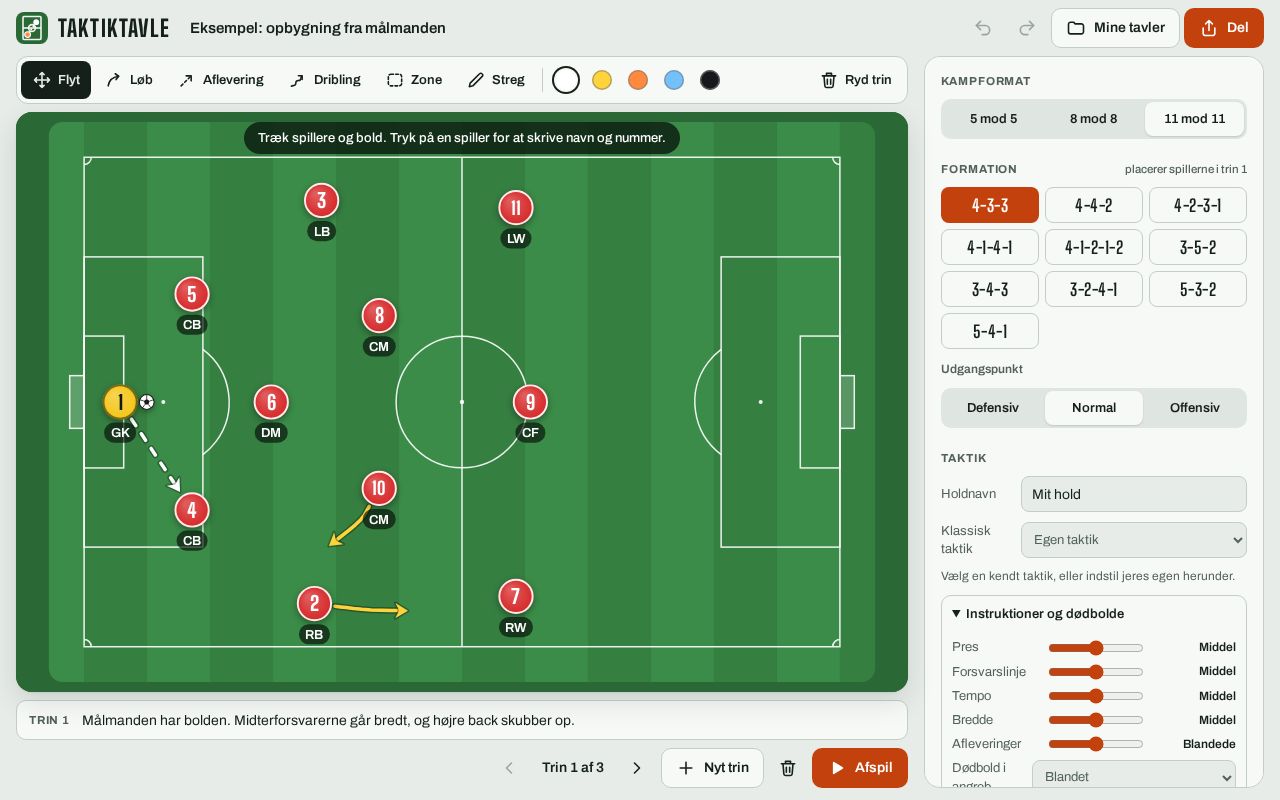 Preview of Taktiktavle