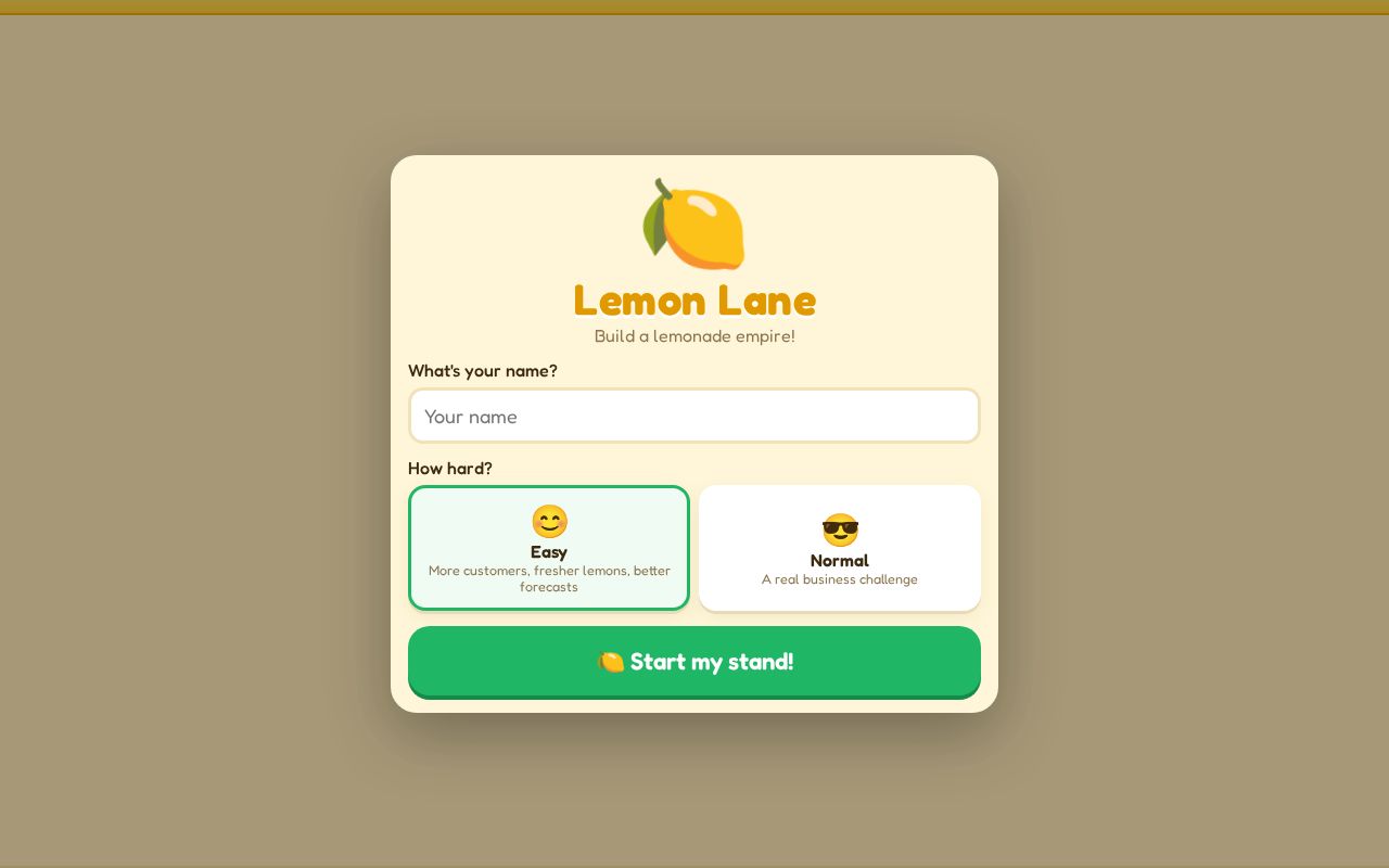 Preview of Lemon Lane