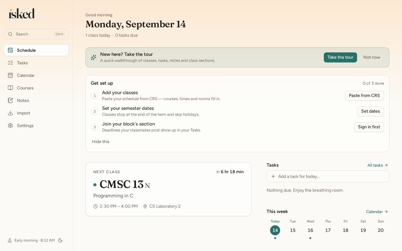 Preview of Scheduling App