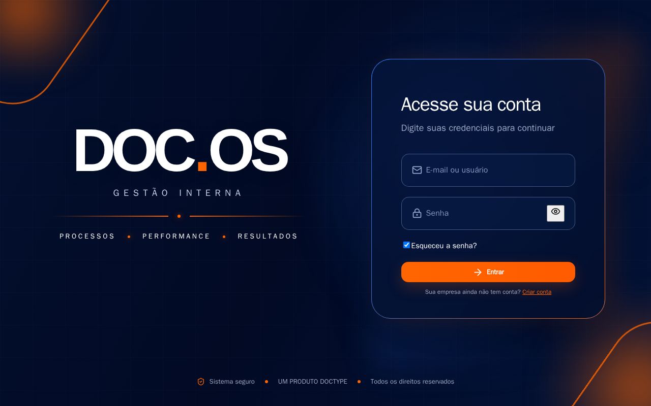 Preview of CRM para gestão comercial da DOCTYPE