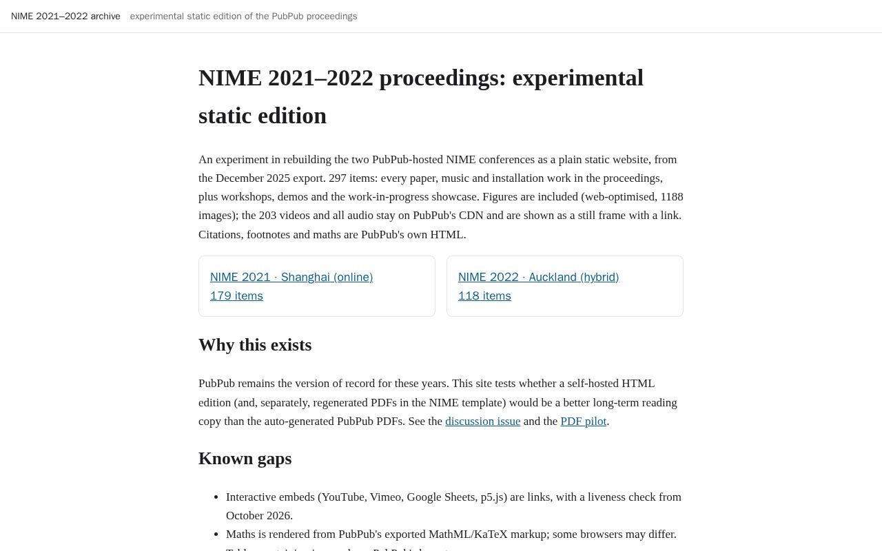 Preview of Nime Pubpub Archive