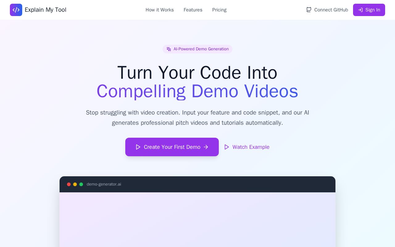 Preview of Explain My Tool