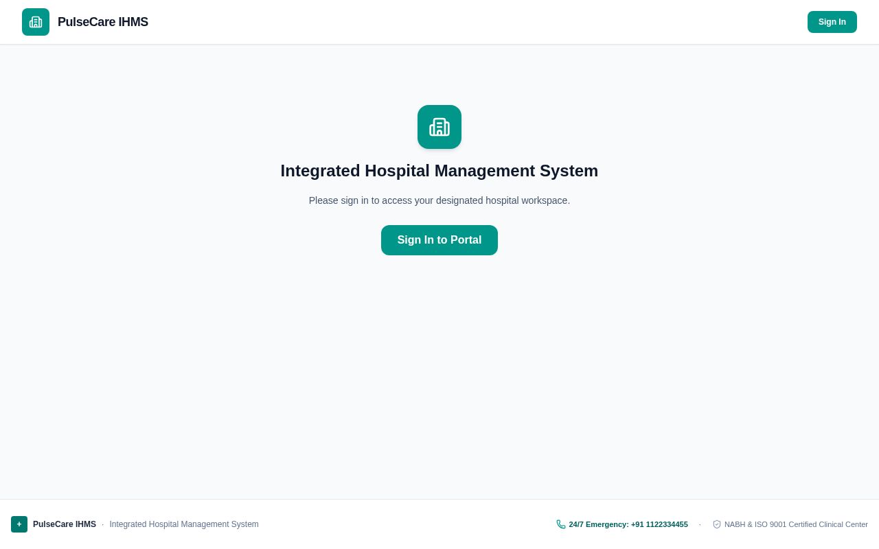 Preview of Integrated Hospital Management System