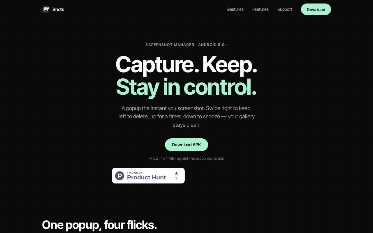 Preview of Shots — Screenshot Manager for Android
