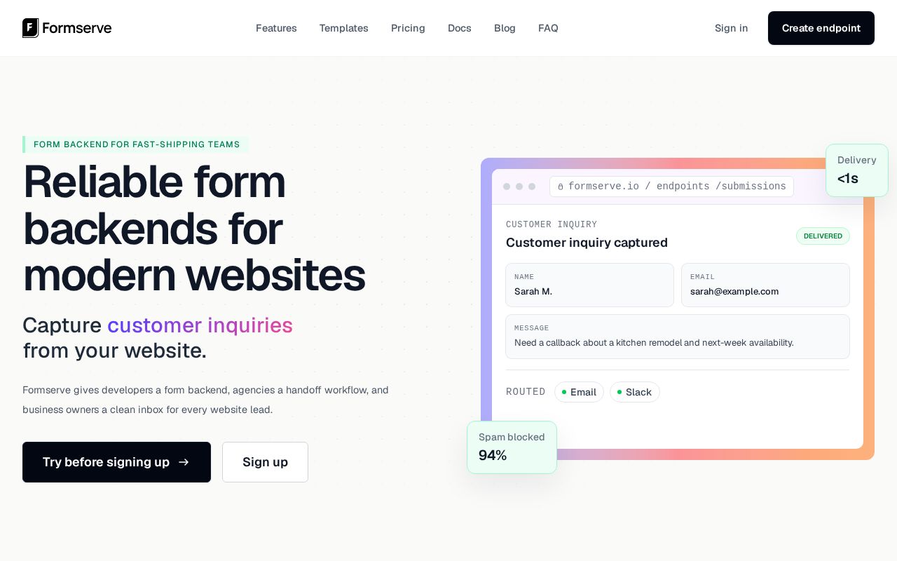 Preview of Formserve