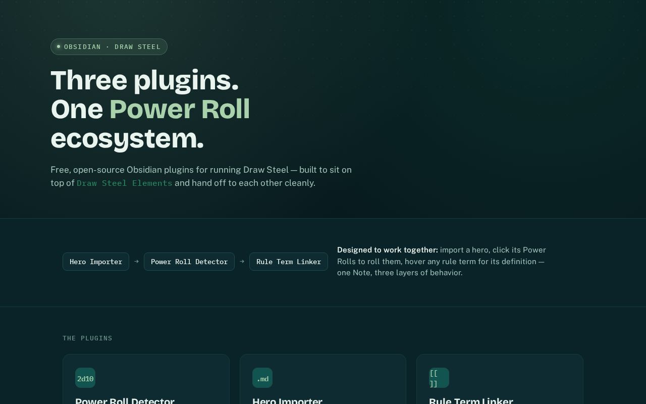 Preview of Drawsteel Obsidian Plugins