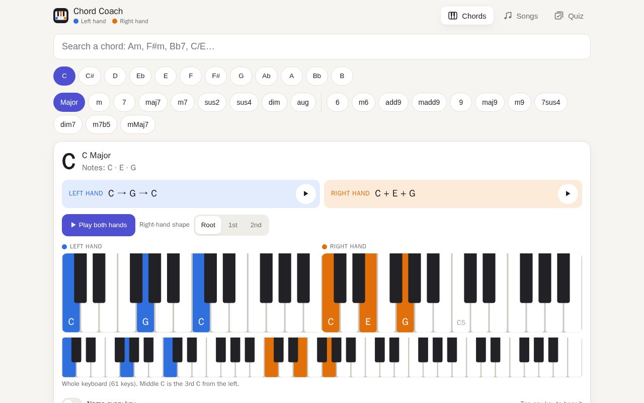 Preview of Chord Coach