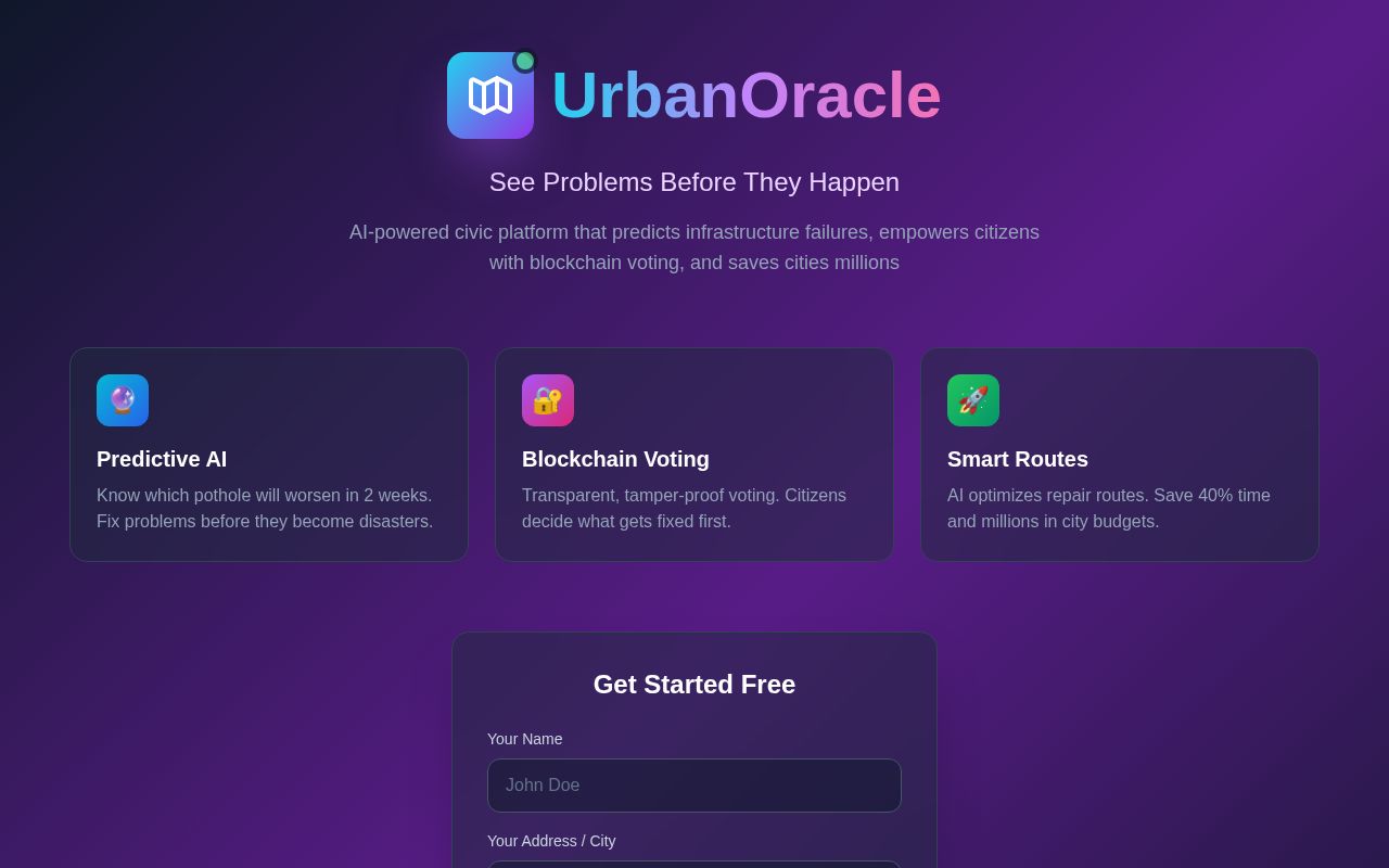 Preview of UrbanOracle